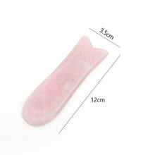 Load image into Gallery viewer, Rose Quartz Face Massager Gua Sha Scraper Natural Jade Stone Skin Care Massager for Body Facial Neck Back Beauty Health Eye SPA