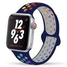 Load image into Gallery viewer, Silicone Strap For Apple Watch Band 44mm 40mm 42mm 38mm watchband Breathable bracelet correa iWatch serie 3 6 5 4 SE 7 45mm 41mm