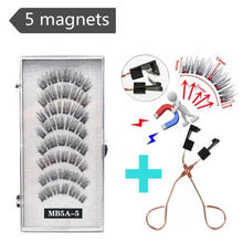 Load image into Gallery viewer, 3D magnetic eyelashes With 3/4 Magnets handmade makeup Mink eyelashes extended false eyelashes Reusable false eyelashes Dropship