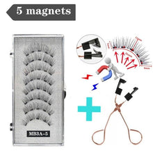 Load image into Gallery viewer, 3D magnetic eyelashes With 3/4 Magnets handmade makeup Mink eyelashes extended false eyelashes Reusable false eyelashes Dropship