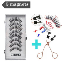 Load image into Gallery viewer, 3D magnetic eyelashes With 3/4 Magnets handmade makeup Mink eyelashes extended false eyelashes Reusable false eyelashes Dropship