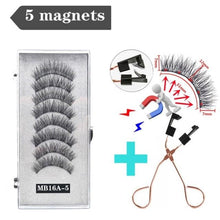 Load image into Gallery viewer, 3D magnetic eyelashes With 3/4 Magnets handmade makeup Mink eyelashes extended false eyelashes Reusable false eyelashes Dropship