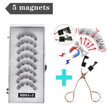 Load image into Gallery viewer, 3D magnetic eyelashes With 3/4 Magnets handmade makeup Mink eyelashes extended false eyelashes Reusable false eyelashes Dropship