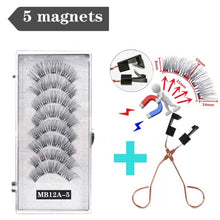 Load image into Gallery viewer, 3D magnetic eyelashes With 3/4 Magnets handmade makeup Mink eyelashes extended false eyelashes Reusable false eyelashes Dropship