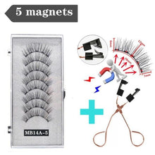 Load image into Gallery viewer, 3D magnetic eyelashes With 3/4 Magnets handmade makeup Mink eyelashes extended false eyelashes Reusable false eyelashes Dropship