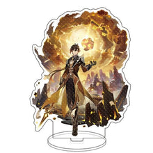 Load image into Gallery viewer, Anime Figure Genshin Impact Zhongli Diluc Venti Klee Keqing Qiqi Acrylic Stand Model Plate Desk Decor Standing Sign Fans Gifts