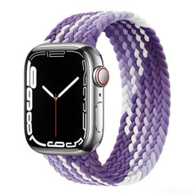 Load image into Gallery viewer, Braided Solo Loop For Apple Watch band 44mm 40mm 45mm 41mm Fabric Nylon Elastic Belt Bracelet iWatch series 3 4 5 SE 6 7 Strap