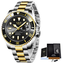 Load image into Gallery viewer, LIGE Top Brand Luxury Fashion Diver Watch Men 30ATM Waterproof Date Clock Sport Watches Mens Quartz Wristwatch Relogio Masculino