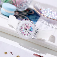Load image into Gallery viewer, Disney Frozen Watch Princess Aisha Children's Luminous Watch Student Silicone Colorful Lights Watch gifts for girls kids watches
