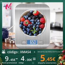 Load image into Gallery viewer, Digital Kitchen Scale, LCD Display 1g/0.1oz Precise Stainless Steel Food Scale for Cooking Baking weighing Scales Electronic