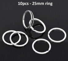 Load image into Gallery viewer, Silver Plated Metal Blank Keyring Keychain Split Ring Keyfob Key Holder Rings Women Men DIY Key Chains Key Ring Accessories