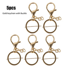 Load image into Gallery viewer, Silver Plated Metal Blank Keyring Keychain Split Ring Keyfob Key Holder Rings Women Men DIY Key Chains Key Ring Accessories