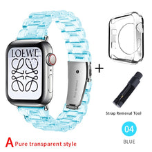 Load image into Gallery viewer, Newest Strap for Apple Watch Band Series SE 7 6 5 4321 Transparent for Iwatch bracelet 38mm 40mm 42mm 44mm Watchband accessories