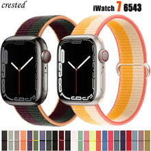 Load image into Gallery viewer, Nylon Loop Strap for apple watch band 44mm 40mm 45mm 41mm 38mm 42mm 44 mm bracelet correa Watchband iWatch serie 3 5 6 se 7 band