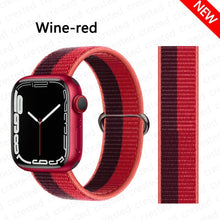 Load image into Gallery viewer, Nylon Loop Strap for apple watch band 44mm 40mm 45mm 41mm 38mm 42mm 44 mm bracelet correa Watchband iWatch serie 3 5 6 se 7 band