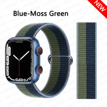 Load image into Gallery viewer, Nylon Loop Strap for apple watch band 44mm 40mm 45mm 41mm 38mm 42mm 44 mm bracelet correa Watchband iWatch serie 3 5 6 se 7 band