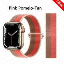 Load image into Gallery viewer, Nylon Loop Strap for apple watch band 44mm 40mm 45mm 41mm 38mm 42mm 44 mm bracelet correa Watchband iWatch serie 3 5 6 se 7 band