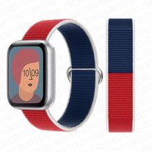 Load image into Gallery viewer, Nylon Loop Strap for apple watch band 44mm 40mm 45mm 41mm 38mm 42mm 44 mm bracelet correa Watchband iWatch serie 3 5 6 se 7 band