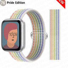 Load image into Gallery viewer, Nylon Loop Strap for apple watch band 44mm 40mm 45mm 41mm 38mm 42mm 44 mm bracelet correa Watchband iWatch serie 3 5 6 se 7 band