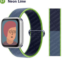 Load image into Gallery viewer, Nylon Loop Strap for apple watch band 44mm 40mm 45mm 41mm 38mm 42mm 44 mm bracelet correa Watchband iWatch serie 3 5 6 se 7 band