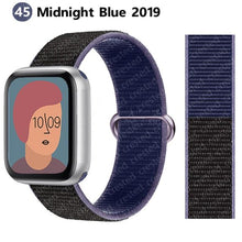 Load image into Gallery viewer, Nylon Loop Strap for apple watch band 44mm 40mm 45mm 41mm 38mm 42mm 44 mm bracelet correa Watchband iWatch serie 3 5 6 se 7 band