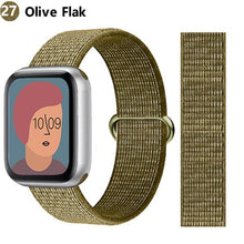 Load image into Gallery viewer, Nylon Loop Strap for apple watch band 44mm 40mm 45mm 41mm 38mm 42mm 44 mm bracelet correa Watchband iWatch serie 3 5 6 se 7 band