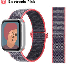 Load image into Gallery viewer, Nylon Loop Strap for apple watch band 44mm 40mm 45mm 41mm 38mm 42mm 44 mm bracelet correa Watchband iWatch serie 3 5 6 se 7 band