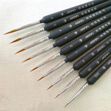 Load image into Gallery viewer, 5 PCS Miniature Paint Brush Set Professional Nylon Brush Acrylic Painting Thin Hook Line Pen Art Supplies Hand Painted A3
