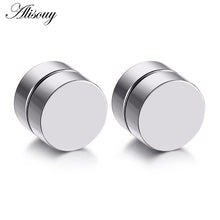 Load image into Gallery viewer, Alisouy 2pcs Punk Mens Strong Magnet Magnetic Ear Stud Set Non Piercing Earrings Fake Earrings Gift for Boyfriend Lover Jewelry
