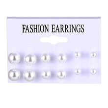 Load image into Gallery viewer, FNIO Women's Earrings Set Pearl Earrings For Women Bohemian Fashion Jewelry 2020 Geometric Crystal Heart Stud Earrings
