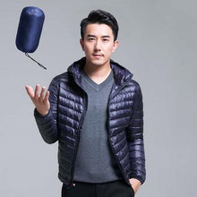 Load image into Gallery viewer, Men's All-Season Ultra Lightweight Packable Down Jacket Water and Wind-Resistant Breathable Coat Big Size Men Hoodies Jackets

