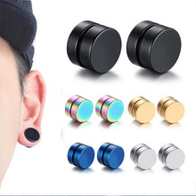 Load image into Gallery viewer, Round Beautiful Circle Non Piercing 1PC Strong Magnet Magnetic Mens Ear Clip  About6mm/8mm/10mm/12mm5 Colors Girls Earrings
