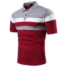 Load image into Gallery viewer, Men Polo Men Shirt Short Sleeve Polo Shirt Contrast Color Polo New Clothing Summer Streetwear Casual Fashion Men Tops

