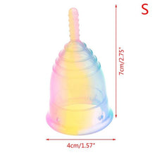 Load image into Gallery viewer, 1PCS Colorful Women Cup Medical Grade Silicone Menstrual Cup Feminine Hygiene menstrual Lady Cup Health Care Period Cup
