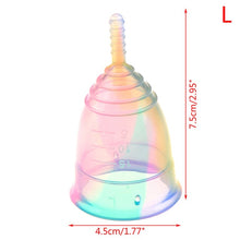 Load image into Gallery viewer, 1PCS Colorful Women Cup Medical Grade Silicone Menstrual Cup Feminine Hygiene menstrual Lady Cup Health Care Period Cup
