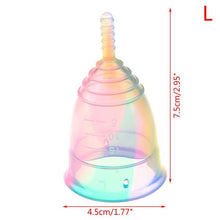 Load image into Gallery viewer, 1PCS Colorful Women Cup Medical Grade Silicone Menstrual Cup Feminine Hygiene menstrual Lady Cup Health Care Period Cup
