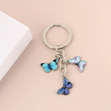 Load image into Gallery viewer, New Colorful Enamel Butterfly Keychain Insects Car Key Women Bag Accessories Jewelry Gifts
