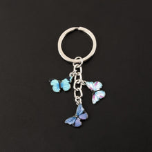 Load image into Gallery viewer, New Colorful Enamel Butterfly Keychain Insects Car Key Women Bag Accessories Jewelry Gifts
