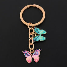 Load image into Gallery viewer, New Colorful Enamel Butterfly Keychain Insects Car Key Women Bag Accessories Jewelry Gifts
