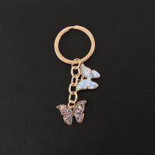 Load image into Gallery viewer, New Colorful Enamel Butterfly Keychain Insects Car Key Women Bag Accessories Jewelry Gifts
