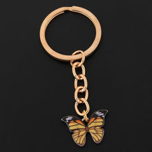 Load image into Gallery viewer, New Colorful Enamel Butterfly Keychain Insects Car Key Women Bag Accessories Jewelry Gifts
