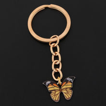 Load image into Gallery viewer, New Colorful Enamel Butterfly Keychain Insects Car Key Women Bag Accessories Jewelry Gifts
