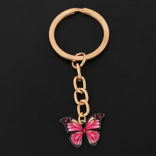 Load image into Gallery viewer, New Colorful Enamel Butterfly Keychain Insects Car Key Women Bag Accessories Jewelry Gifts
