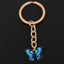 Load image into Gallery viewer, New Colorful Enamel Butterfly Keychain Insects Car Key Women Bag Accessories Jewelry Gifts
