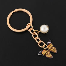 Load image into Gallery viewer, New Colorful Enamel Butterfly Keychain Insects Car Key Women Bag Accessories Jewelry Gifts
