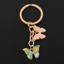 Load image into Gallery viewer, New Colorful Enamel Butterfly Keychain Insects Car Key Women Bag Accessories Jewelry Gifts
