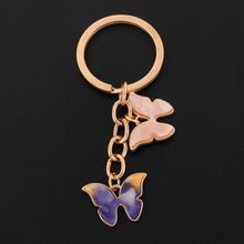 Load image into Gallery viewer, New Colorful Enamel Butterfly Keychain Insects Car Key Women Bag Accessories Jewelry Gifts
