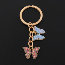 Load image into Gallery viewer, New Colorful Enamel Butterfly Keychain Insects Car Key Women Bag Accessories Jewelry Gifts
