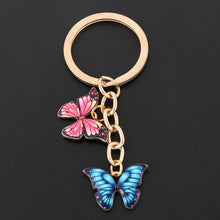Load image into Gallery viewer, New Colorful Enamel Butterfly Keychain Insects Car Key Women Bag Accessories Jewelry Gifts
