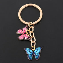 Load image into Gallery viewer, New Colorful Enamel Butterfly Keychain Insects Car Key Women Bag Accessories Jewelry Gifts
